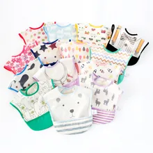Child Bibs Toddler Burp Cloths Toddler Scarf Feeding Smock plastic desk material Waterproof Coverall Child Animals Child Feeding Fabric