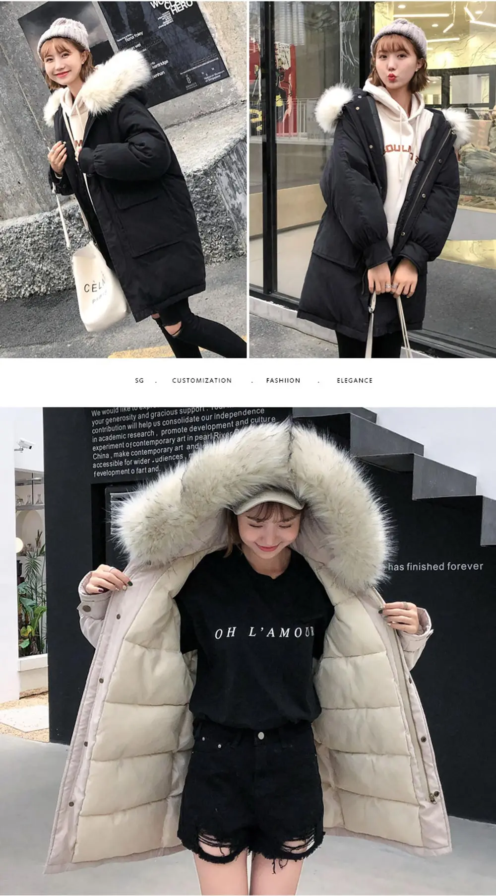 PinkyIsBlack 2019 замшевые длинные парки Для женщин зимняя куртка Повседневное меховой воротник Женская куртка с капюшоном пальто теплое плотное