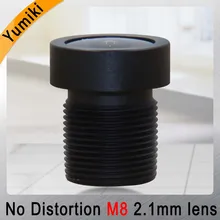 Yumiki 2,1 мм M8 объектив 1/3 дюймов 5MP ИК F1/2,2 не искажают окружающий мир объектив для камеры видеонаблюдения широкий угол 151 градусов