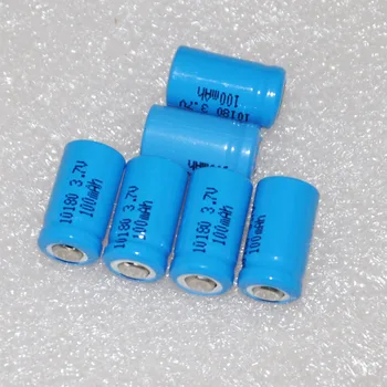 

6pcs ICR 3.7v 10180 rechargeable lithium ion battery li-ion cell 100MAH for Mini UC02 LED flashlight torch and speaker