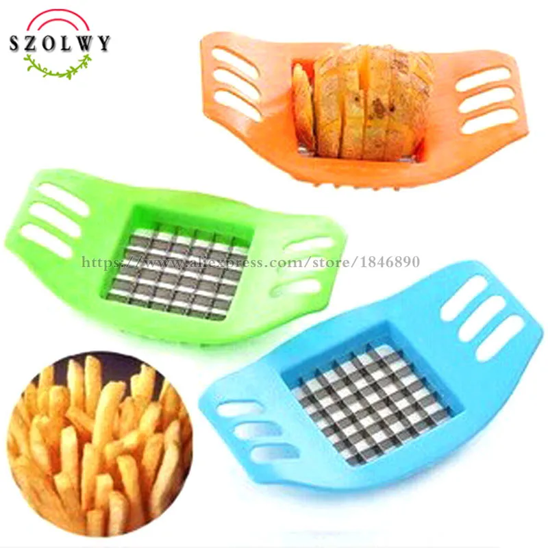 

new Stainless Steel Vegetable Potato Slicer Cutter Chopper Chips Making Tool Cutting Device Fries utensilios de cozinha