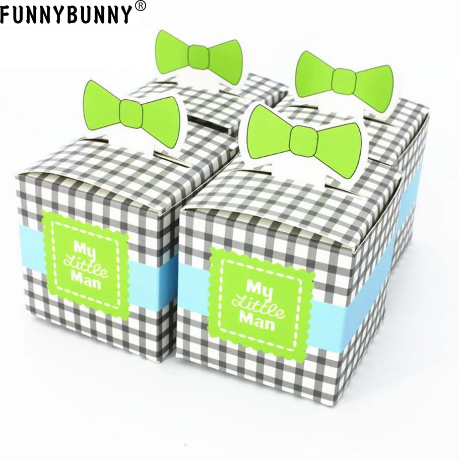 

FUNNYBUNNY 5PCS Bow Tie Sweet Candy Gift Boxes Christmas Wedding Party Favour Bags Candy Boxes