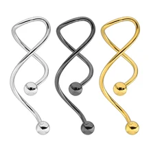 1 шт. 316L промышленная сталь титан креативный пирсинг-штанга для языка кольцо хирургический пирсинг тела женские панк-шпильки ювелирные изделия для тела уха