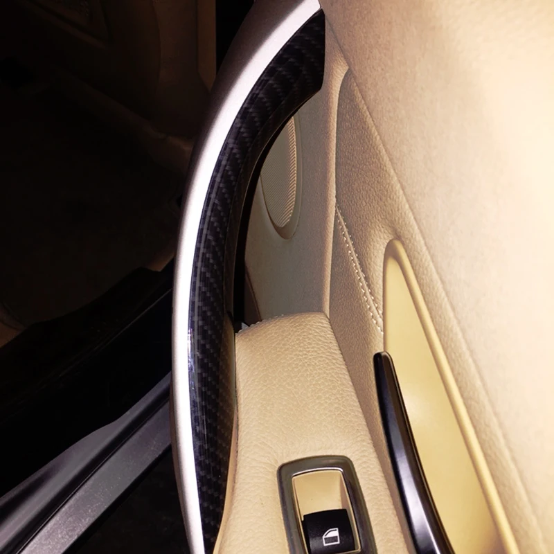 Автомобильное покрытие АБС интерьер дверная ручка Панель тянуть защитная рамка Крышка Накладка для BMW 3 4 серии F30 F35 2012 2013