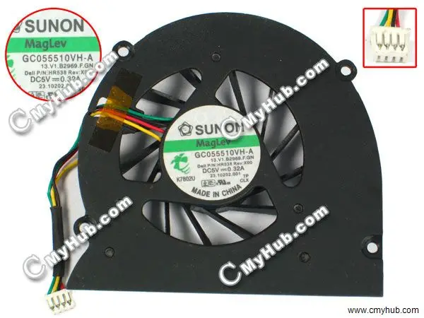 Вентилятор охлаждения для Dell XPS M1330 1318 PP25L M1310 GC055510VH-A 13.V1.B2969.F.GN 0HR538 0MM991 MM911 |