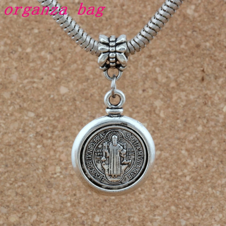 Oversize Skull Cross Halloween Skeleton Dangle Charm for European Bead Bracelet
