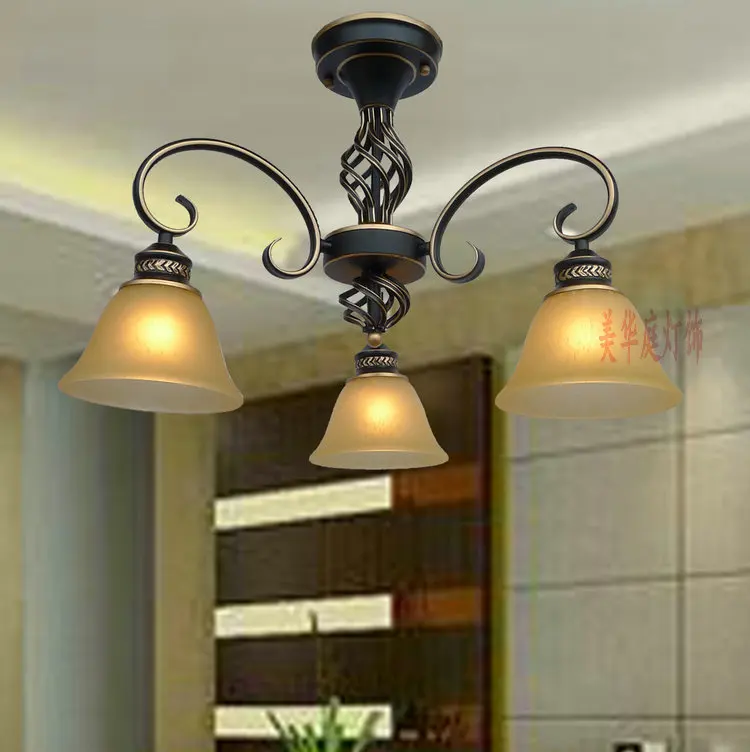 

Multiple Chandelier dining room bedroom creative lamp lights penthouse floor antique lighting special offer outline gold ZX26