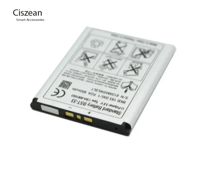 Ciszean 1x BST-33 950mAh смартфон Замена Батарея для K530 K790 K790i K790C K800 K800i K810i K818C W595C T700 C702 G705