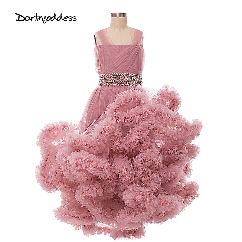 Cloud Flower Girls Dresses For Weddings 2017 Ball Gown Glitz Pageant Dress Puffy Cloud Kids First