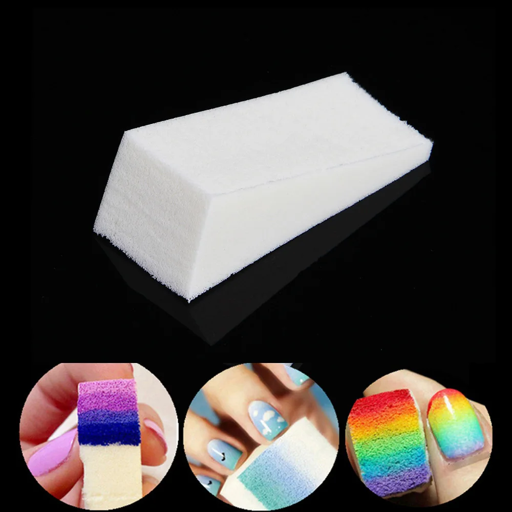 

5Pcs Soft Triangle Nail Art Transfer Sponge Gradient Coloring Stamping Stamper Painting Image Stamp Foam DIY Polish Gel UV Tool