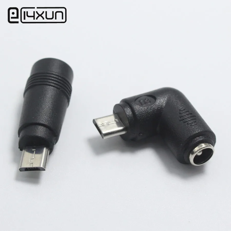 Eclyxun 1 шт. 5,5x2,1 мм со штекера на гнездо Micro USB «папа» 5-контактный разъем DC Мощность разъем адаптера для V8 Android