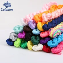Misture cores 24 m/lote 100% algodão bordado fio 8m por fio costura para artesanato 1mm artesanal roupas mão bordado ponto cruz