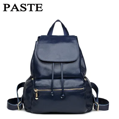

PASTE female First layer cowhide backpack Leather women anti-theft large Schoolbag tide Totes Casual Fashion lady travel bags