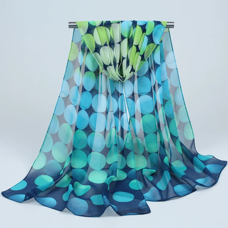 

2019 new womens spring fashion scarves women thin long silk shawl Chinese Ink Style print polyester shawl and scarves 006