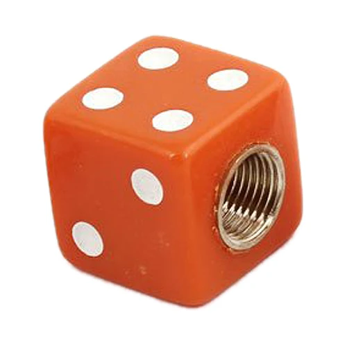Auto Car Orange Dice Design Tire Valve Wheel Stem Caps Covers 4 Pcsin Equalizers from