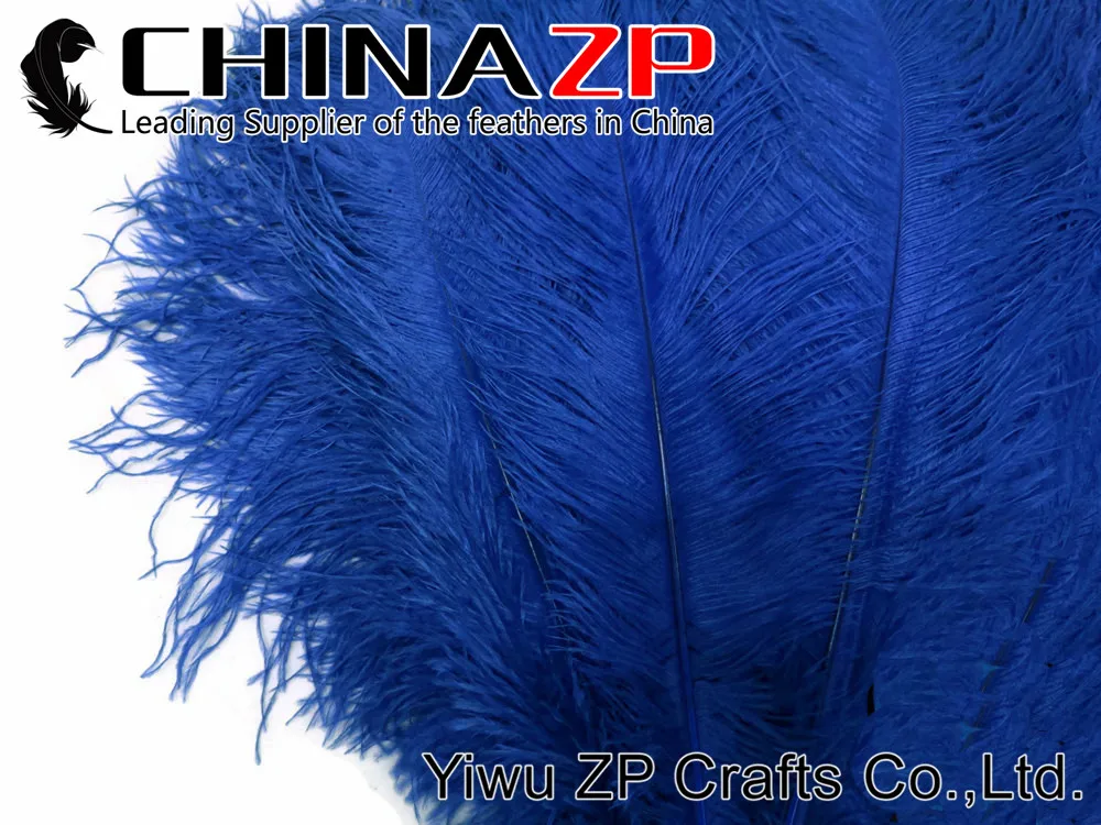 Blue Ostrich Wing Feathers, 1 2 lb - 9-13  ROYAL BLUE Ostrich Drab Wholesale Feathers (Bulk)2