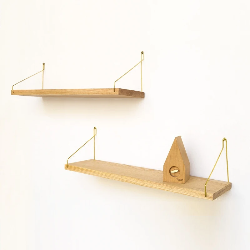 collalily Nordic Wall mounted shelf Bookcase bookshelf holder wood