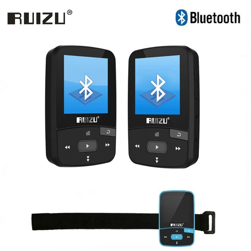 Ruizu Sport Audio Mini Bluetooth Mp3 Player Music Audio Mp 3 Mp-3 With Radio Digital Hifi Hi-Fi Screen Fm Flac Usb 8Gb Lossless