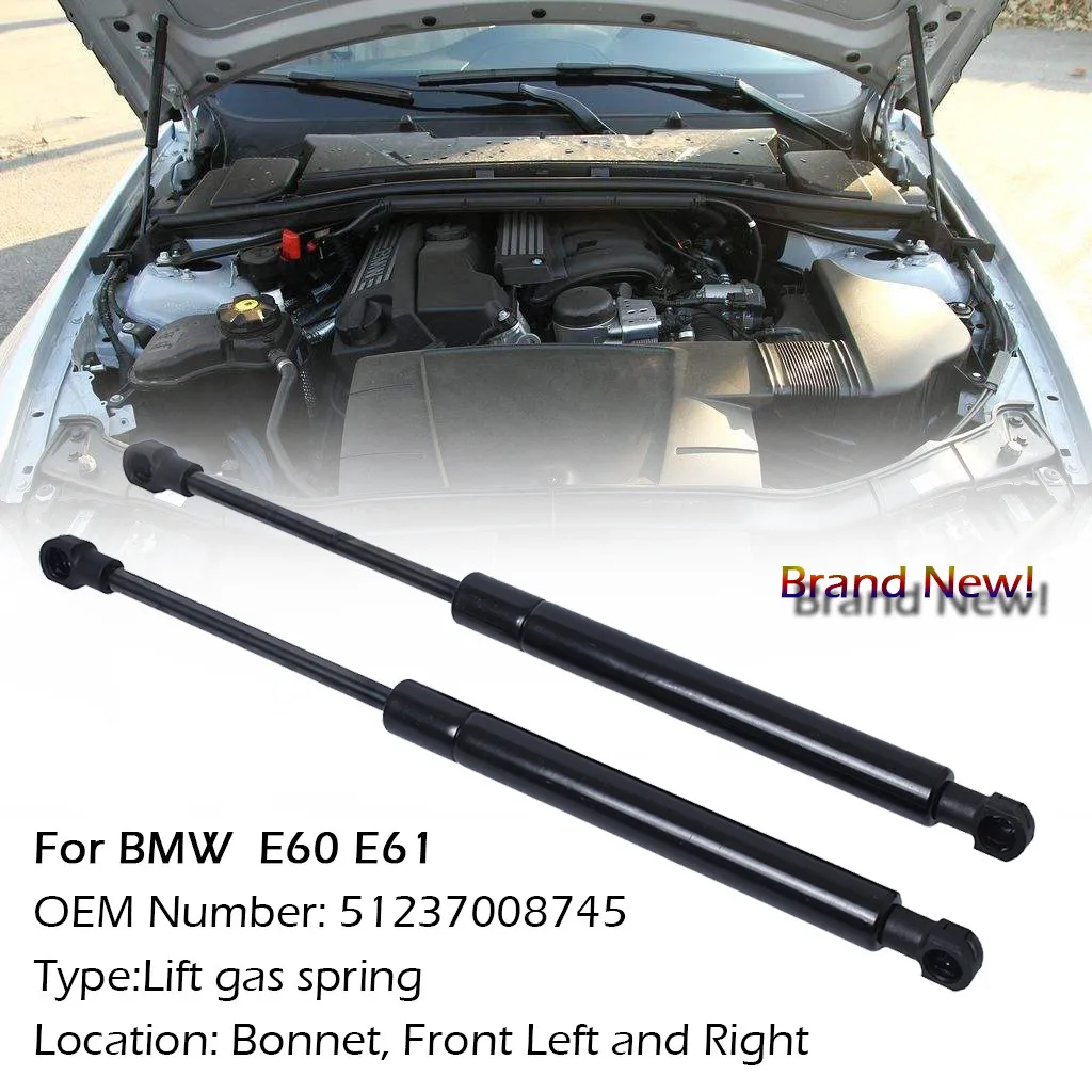 Новая пара капота газовые стойки передний левый правый для BMWcar E60 E61 520i 525i 530i 535i 540i