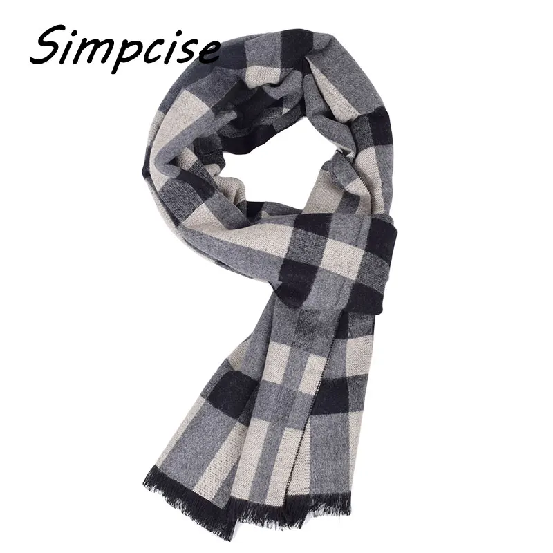 Latest style Design Fashion Men Double sided scarf Brand Winter Long Wool scarves Shawl A3A18912 mens snood scarf