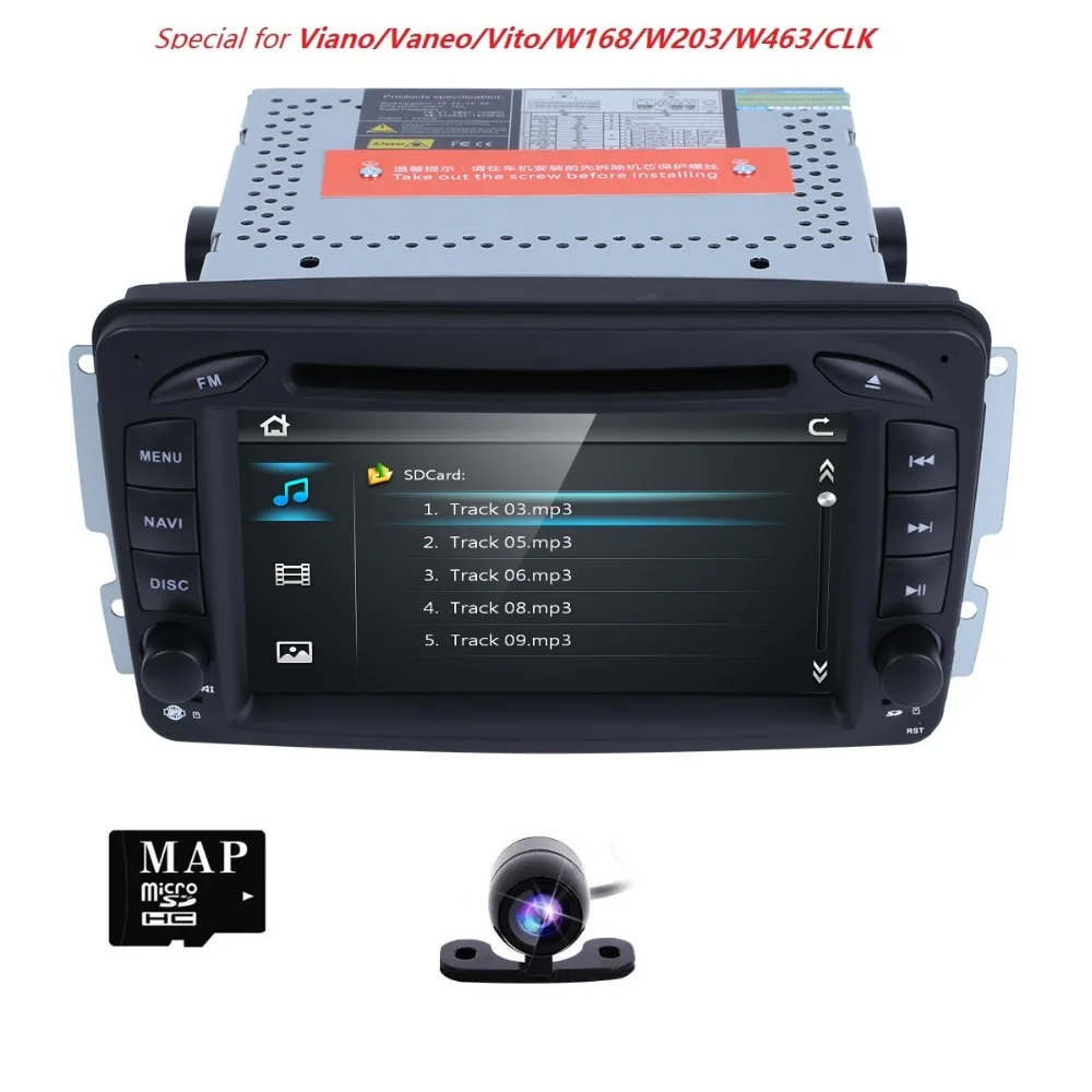 

2 Din 7 Inch Car DVD GPS Navigation Radio Player For Mercedes Benz C class W203 W209 Viano W639 VITO W638 MirrorLink DAB+ SWC BT
