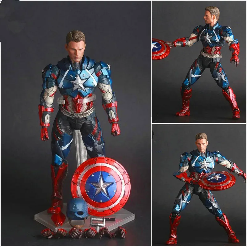 

Avengers 3 Movie Superhero Captain America Super Soldier Steve Rogers PVC Action Figure Collectible Model Toy L2086