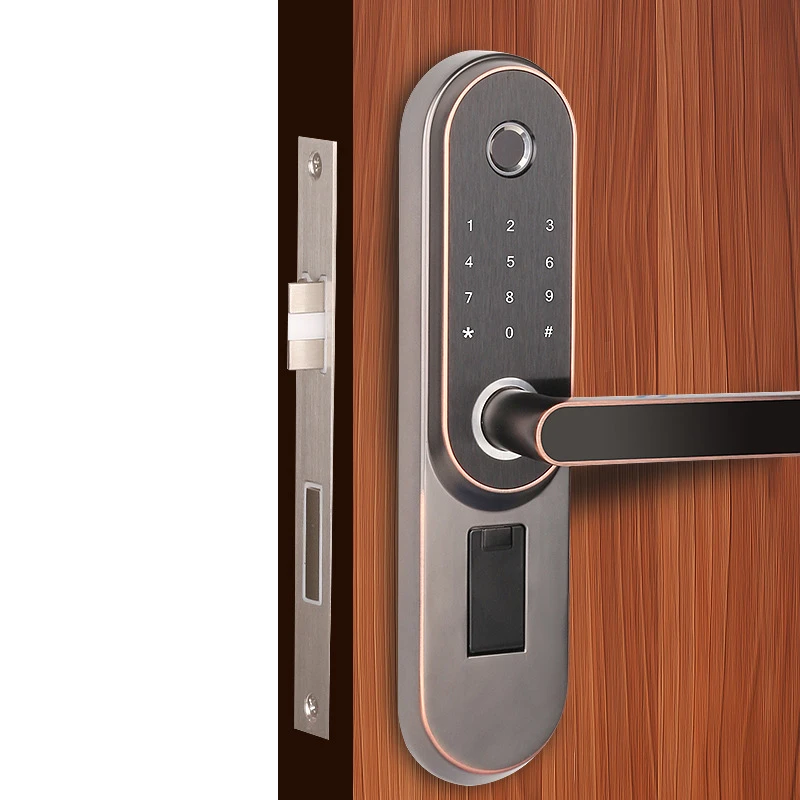  Aluminum Alloy Smart Door Lock Home Keyless Lock Intelligent Semiconductor Fingerprint Electronic L - 33027416289