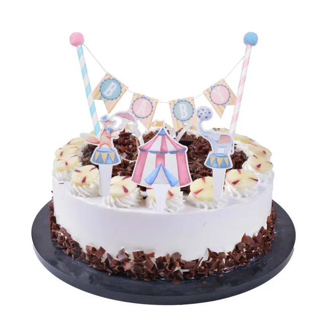 Baby Shower Birthday Circus Party Decoration Cupcake Cake Topper Baby Shower Birthday Circus Party Decoration Cupcake Cake Topper