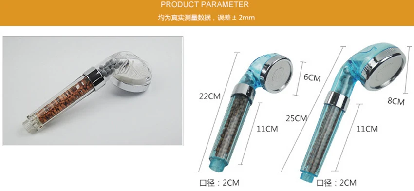 LF86020 спа отрицательный ионное здоровье душ экономия воды душ головки для душа опрыскиватель фильтр прозрачный ручной насадки для душа
