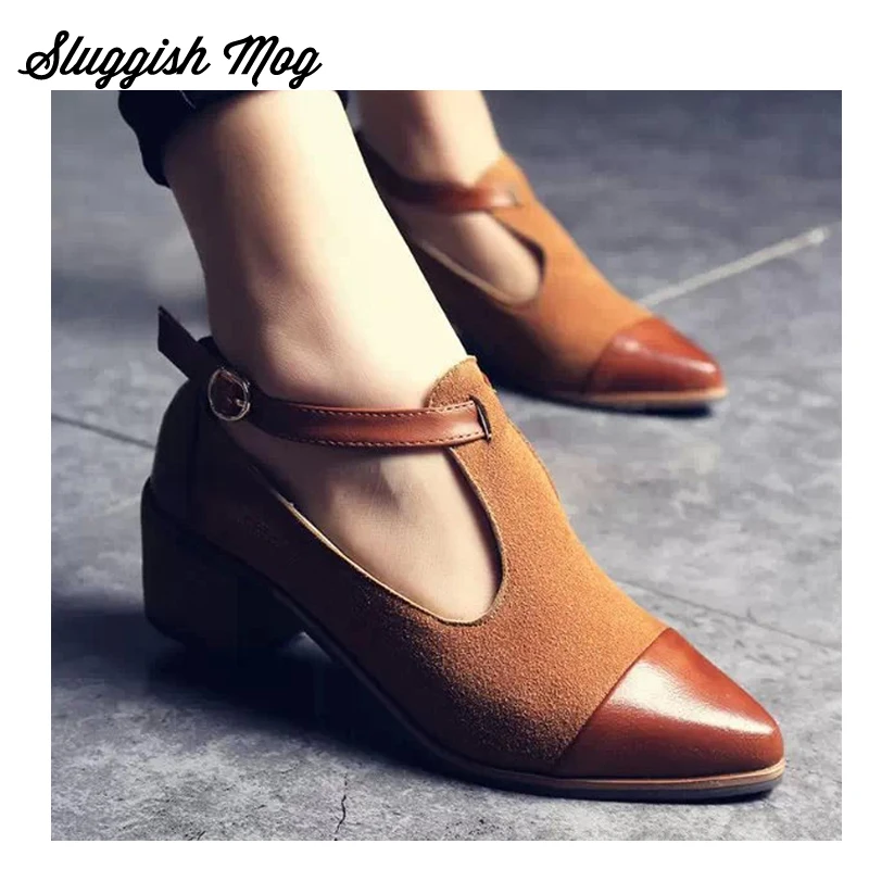 

Sluggish Mog Square High Heels Pumps Women Solid Color Shoes Ladies Fashion T-Strap Pointed Toe Wedding Shoes Woman WG01