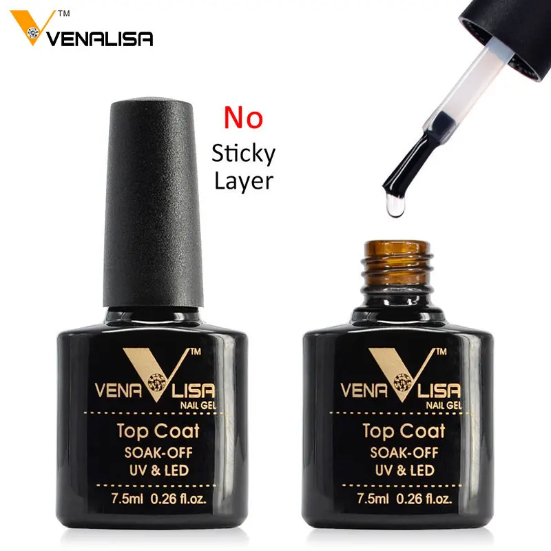 

6pcs *7.5ml VENALISA Nail Gel Polish Kit Clear Foundation Gel Top Coat Base Coat Soak Off UV LED Gel Nail Polish Hybrid Gel
