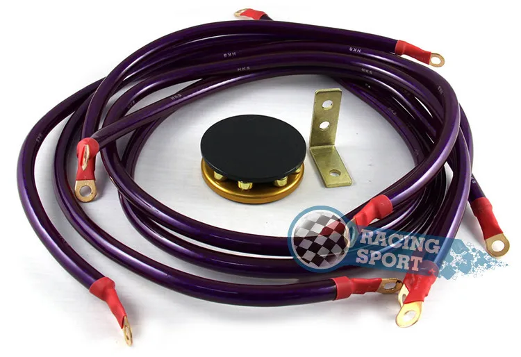 Кабель заземления провода комплект для универсальной автомобильной системы заземления кабель Фиолетовый Высокое качество 6 точек