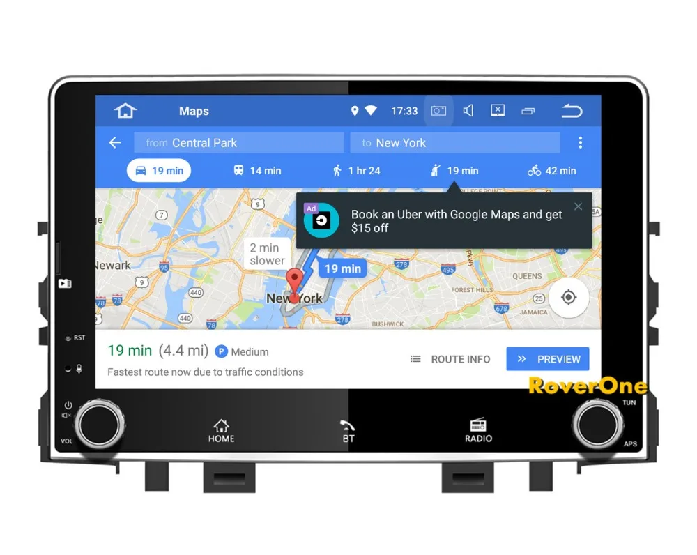 RoverOne Android 8,0 автомобильный мультимедийный плеер для Kia Rio KX Cross Авторадио Bluetooth Радио Стерео gps навигация