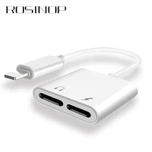 Best Price Rosinop 2in1 2.4A Fast Charging AUX Cable Charger Splitter Headphones Adapter For iphone Adapter For Lightning iphone 7 8 plus Best Price Rosinop 2in1 2.4A Fast Charging AUX Cable Charger Splitter Headphones Adapter For iphone Adapter For Lightning iphone 7 8 plus