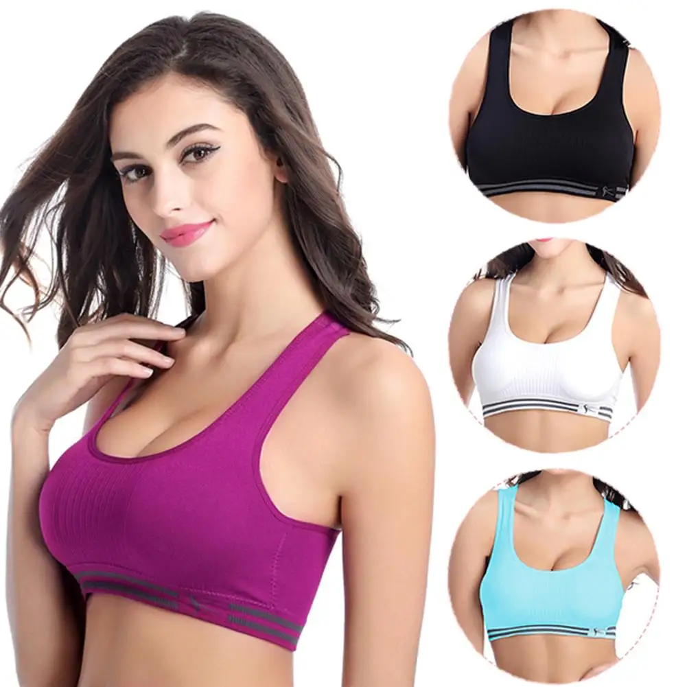 Womens Shockproof Quick Dry Sports Bra No Steel Ring Padded Yoga Bras