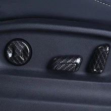 ABS Interruptor de ajuste de Assento de fibra De Carbono Estilo Do Carro guarnição tampa 6 pcs para VW Volkswagen Golf 7 MK7 acessórios do carro estilo 2016-18