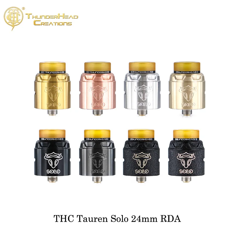 

electronic cigarettes ThunderHead Creations THC Tauren Solo 24mm RDA 2ml Capacity Single Coil Vape Vaporizer VS Hellvape Rebirth