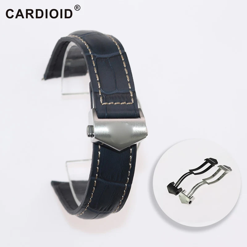 

New 20/22/24mm Cow Leather Watch Strap For TAG HEUER MONACO Series Men Quality Band Soft WatchBand For TAG HEUER Wrist Bracelet
