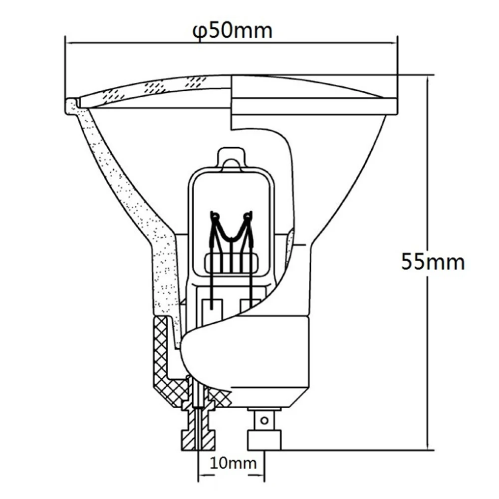 HoneyFly 5 шт. галогенная лампа GU10 220V 35 Вт 50 70 мм Диммируемый Точечный светильник