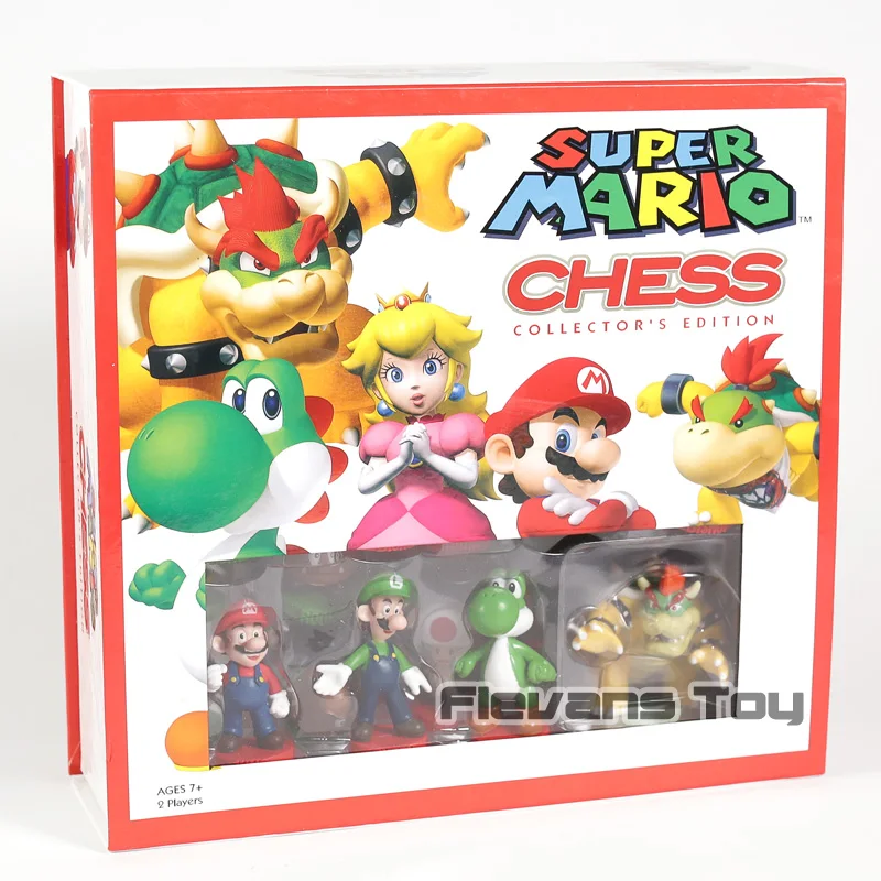 

Super Mario Brothers Chess Collector's Edition Mario Luigi Peach Mushroom Koopa PVC Figures Model Toys Set