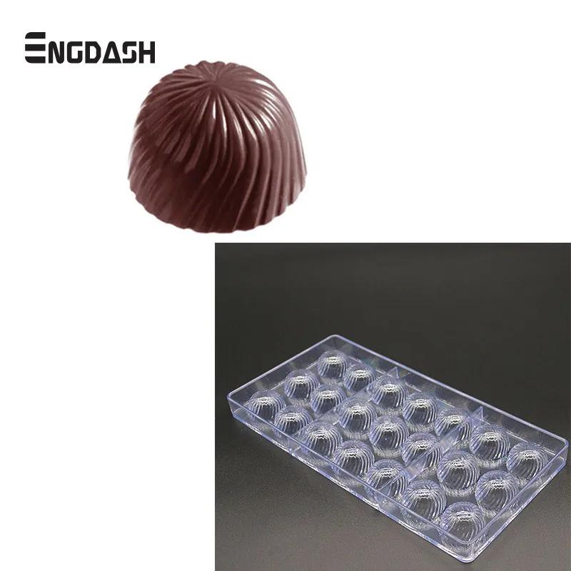 

ENGDASH 21 Holes Candy Chocolate Mold Baking Pastry Tools DIY Making Confectionery Plastic Polycarbonate Cupcake Shaped Baking