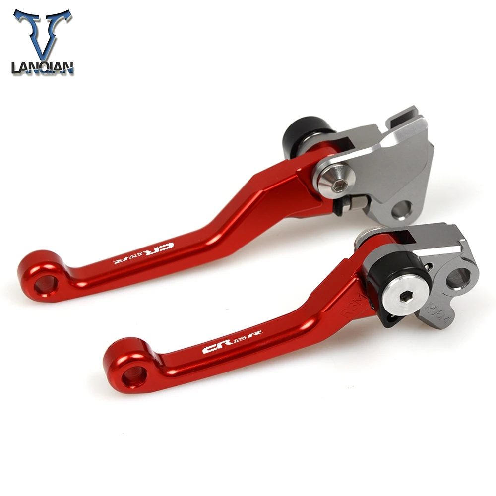 Для Honda CR125R CR 125R 125 R 1992 1993 1994 1995-2007 тормозные рычаги для мотоцикла сцепные рычаги мотоцикла CNC алюминиевые Индивидуальные - Цвет: Красный