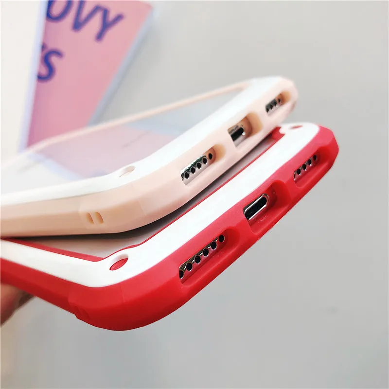 Двойной карамельный цвет милый матовый чехол бампер для iphone 11 Pro Max 6 6S 7 8 Plus X Xs XR