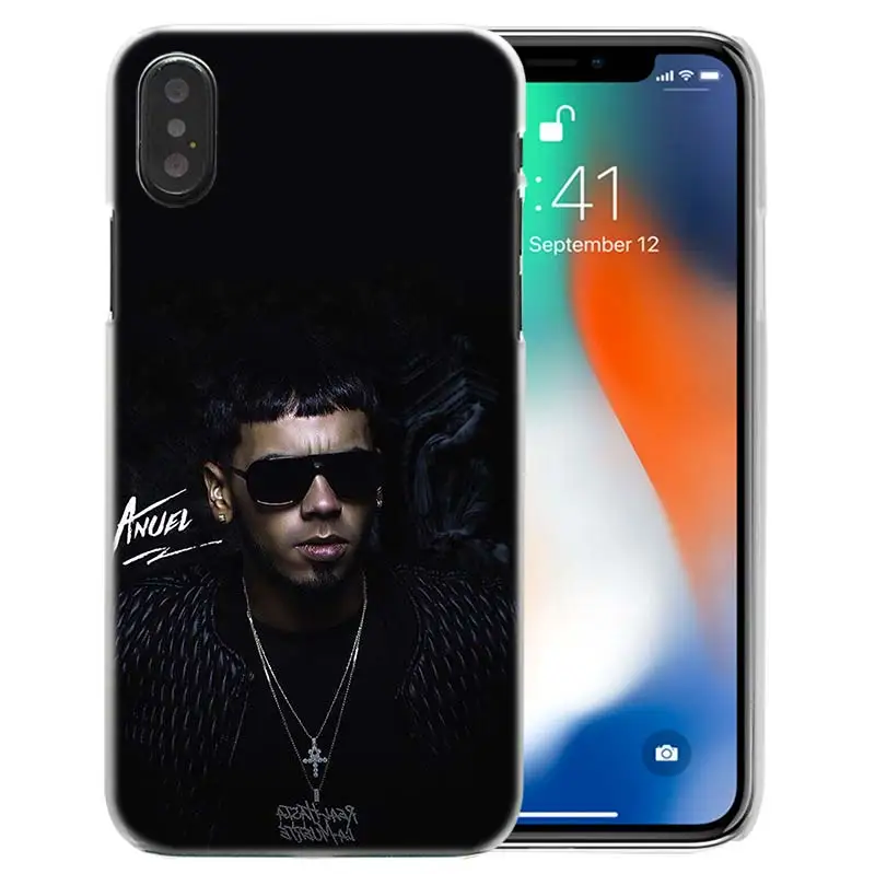 Чехол Singer для iPhone XS Max XR X 10 7 7S 8 6 6S Plus 5s SE 5 4s 4 5C Жесткий прозрачный пластиковый ПК Coque Cover Shell Anuel Aa Ozuna 11