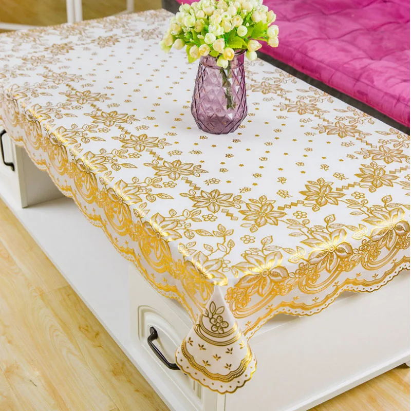 90cm 140cm Waterproof Tablecloth Lace Washless Table Cloth Art