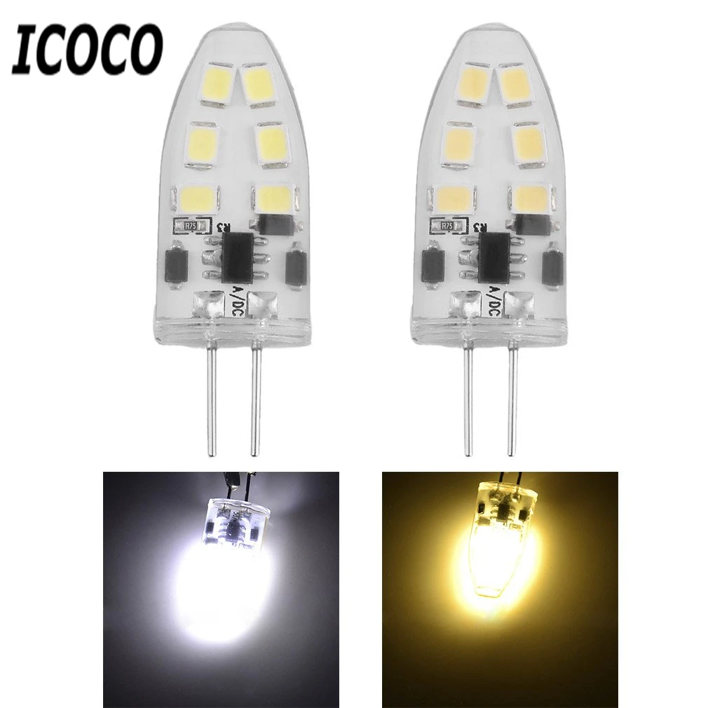 ICOCO G4 мини диммируемая Светодиодная лампа с 12 светодиодами COB 9W SMD 2835 AC/DC 12V свет 360