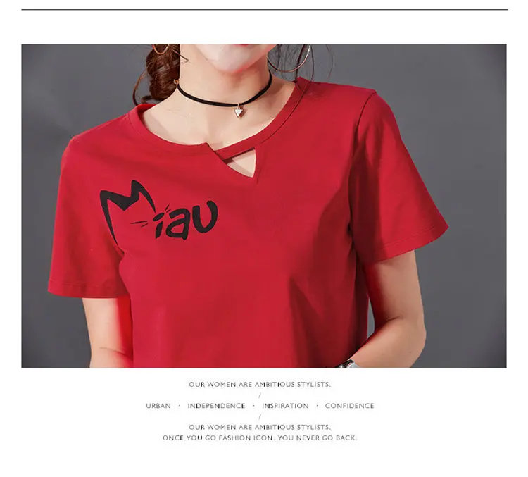 Funny Tshirt Women T-shirt Summer Short Sleeve Cotton Tops Tees Femme Tshirts Letter Print T-shirts Camisetas Mujer Verano 2018 (2)