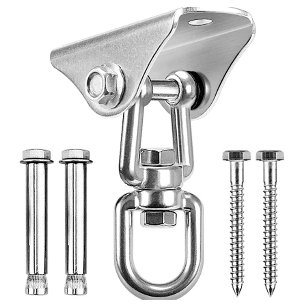 

Rustproof Hook Stainless Steel Hanging Porch Wall Mount Rotation Indoor Swing Hanger Outdoor Heavy Duty Pre-drilled Ceiling