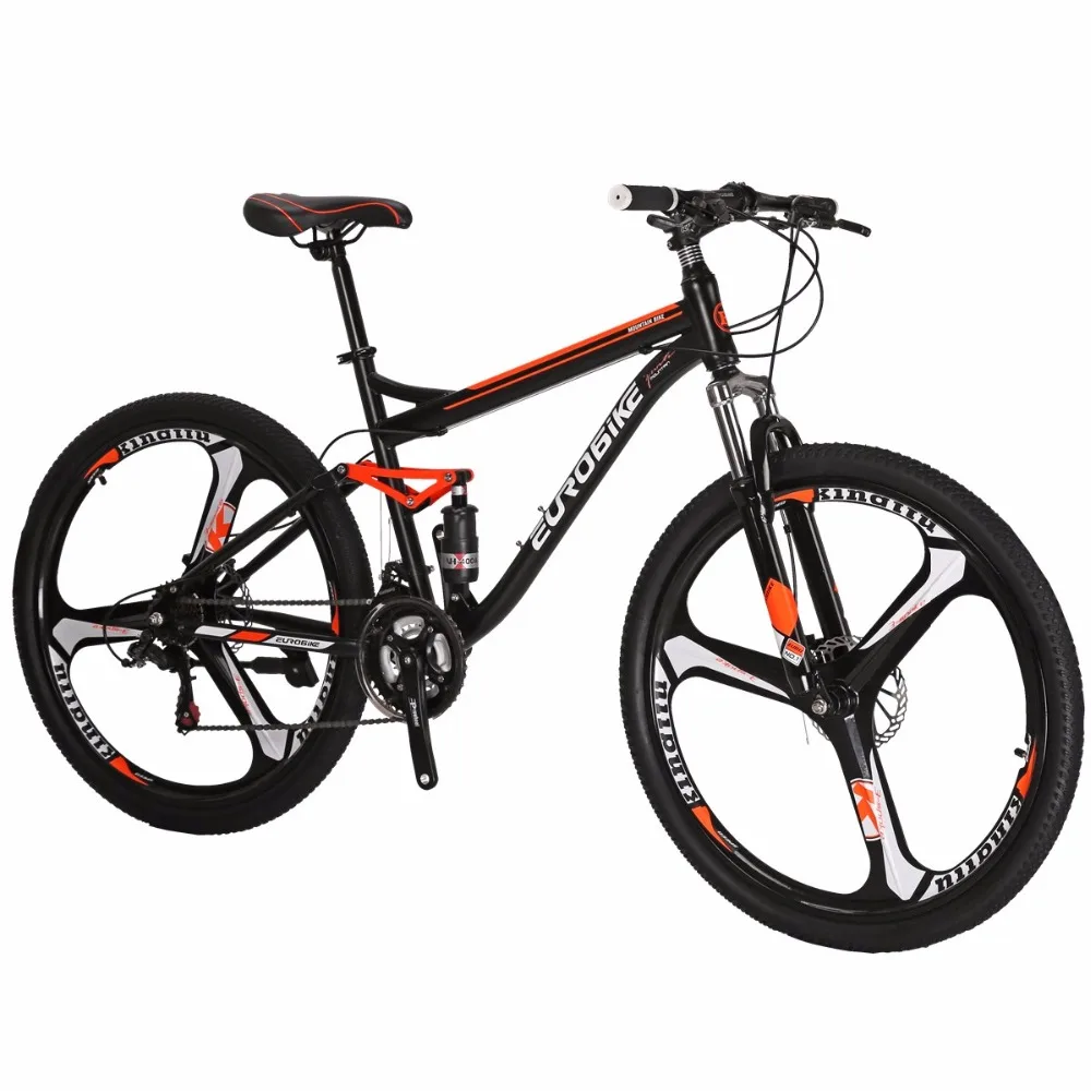 Eurobike X1 27.5/" Mens Mountain Bike Shimano 21 Speed Bicycle Disc Brakes MTB