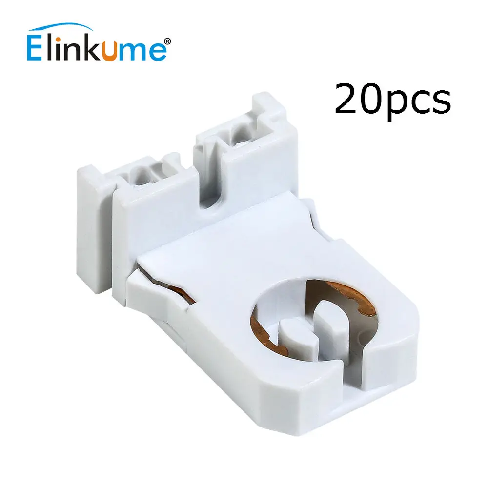 Elinkume 20pcs/lot T8 Lamp Holder Lamp Bases T8 Fluorescent Lamp Holder